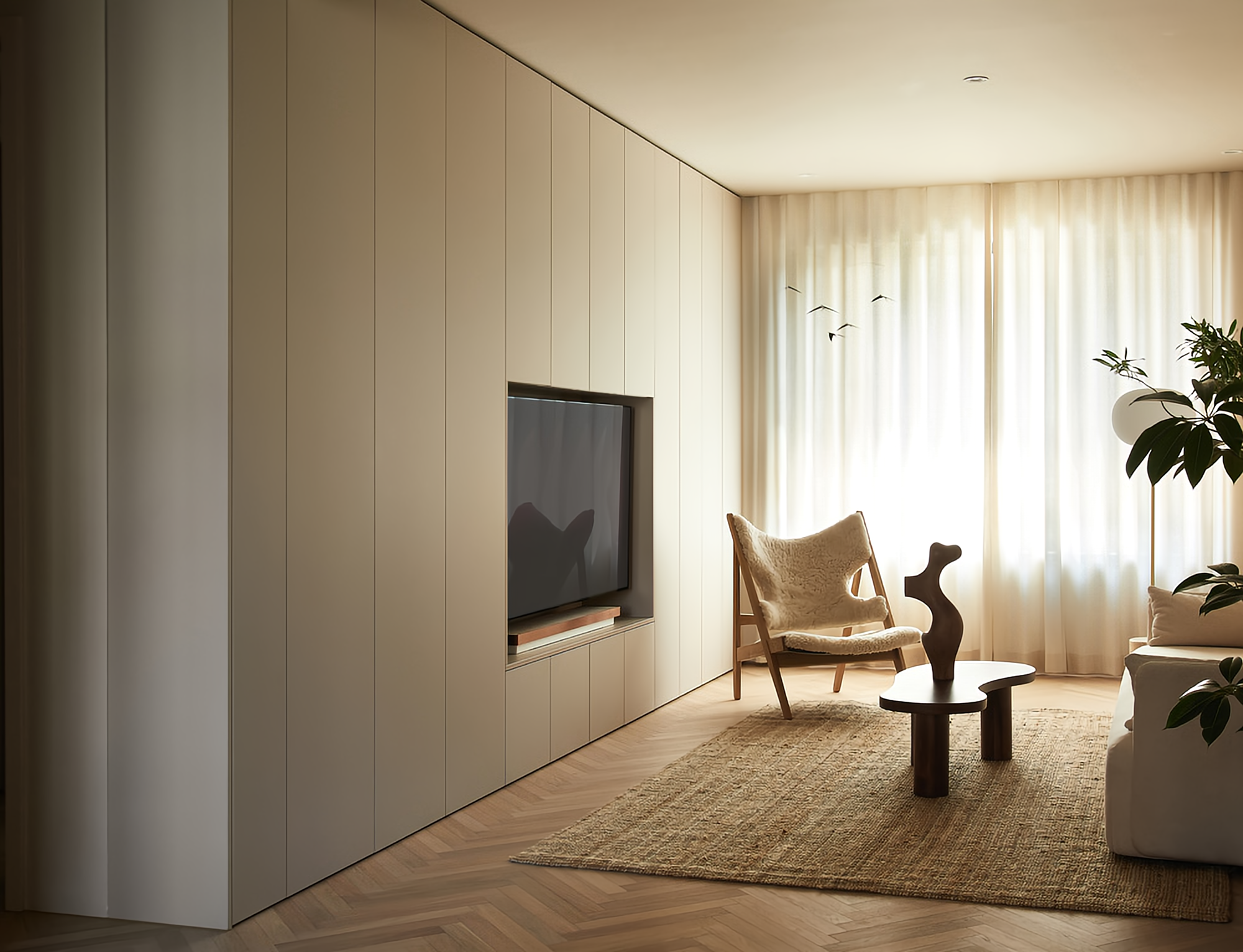 奶油复古感公寓丨中国北京丨NOTHING DESIGN-1