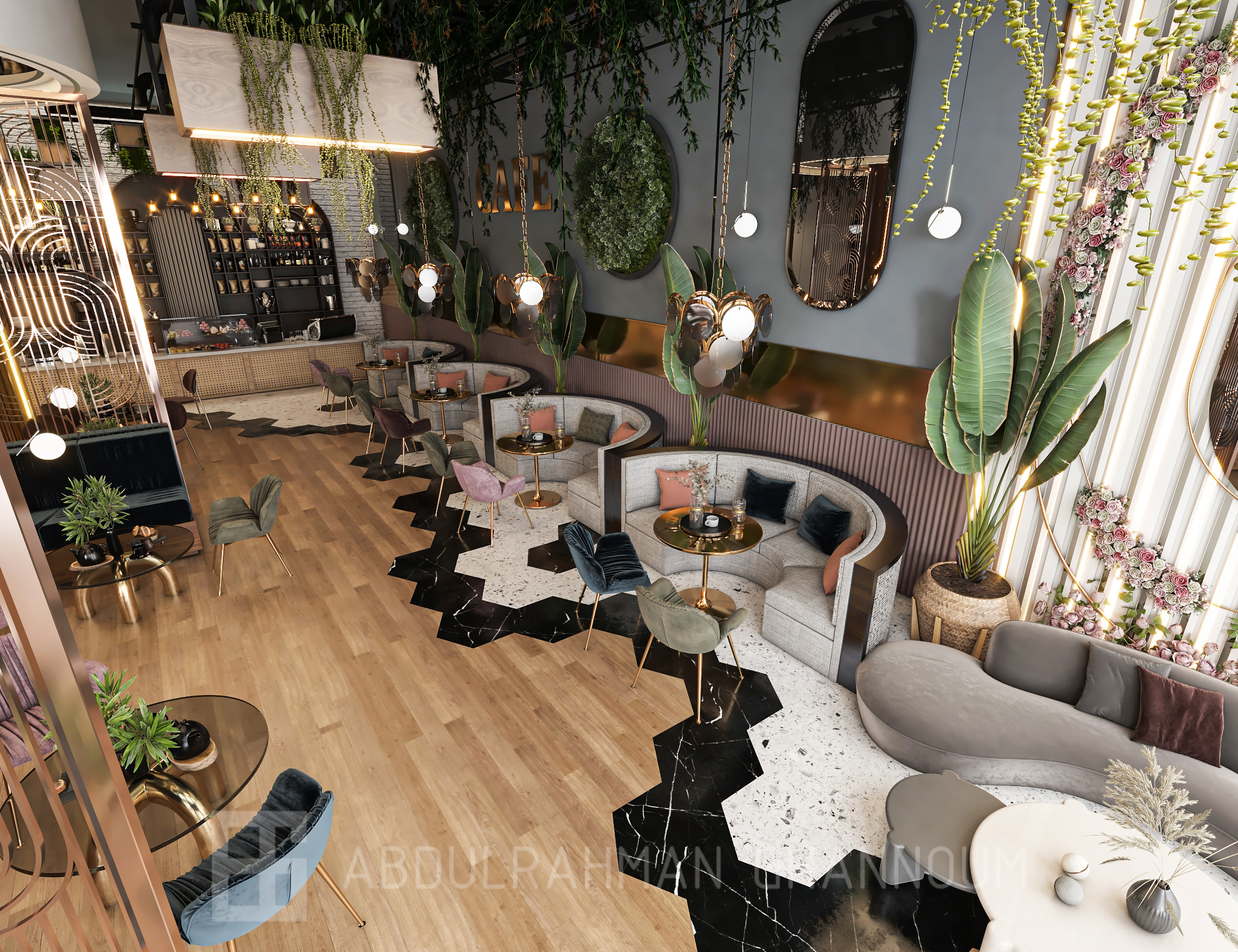 咖啡馆设计室内建筑丨沙特阿拉伯丨Eng. Abdulrahman Ghannoum-9