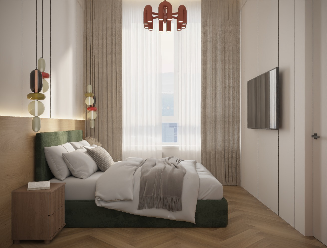 Современный интерьер с яркими акцентами-15