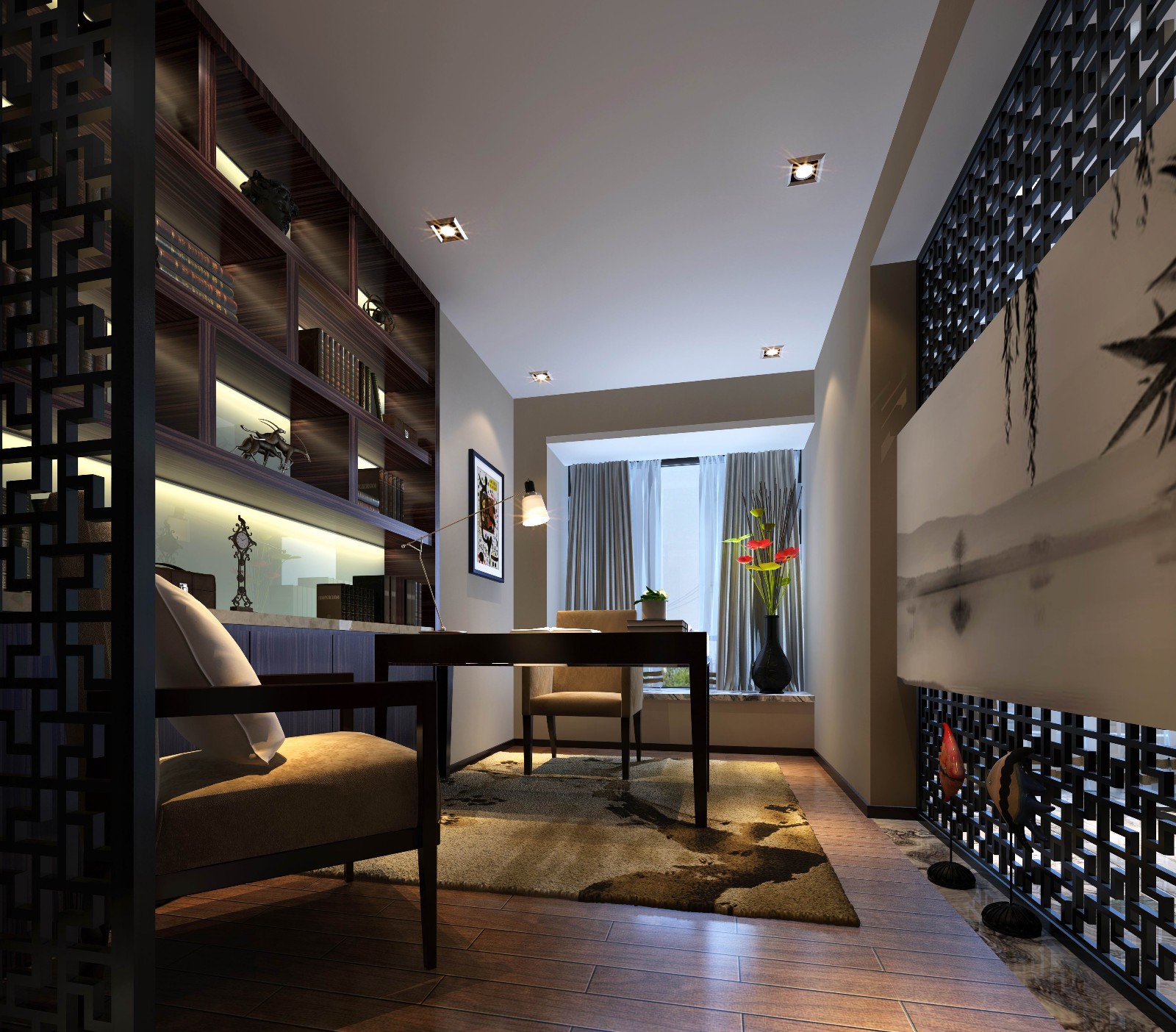 神韵中式张总 茅草屋 欣巴设计-3