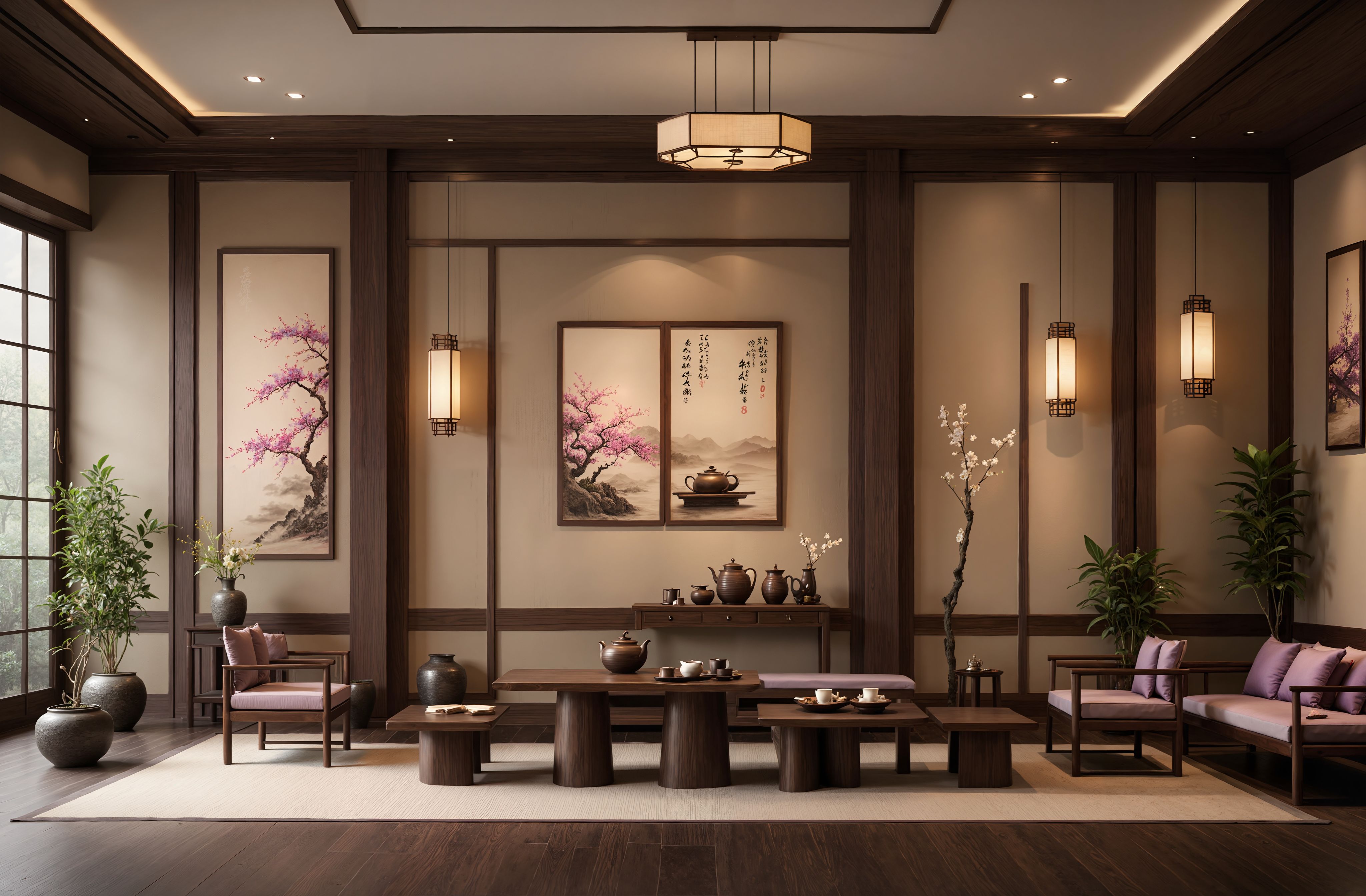 中式摩登与茶室禅意空间设计-9