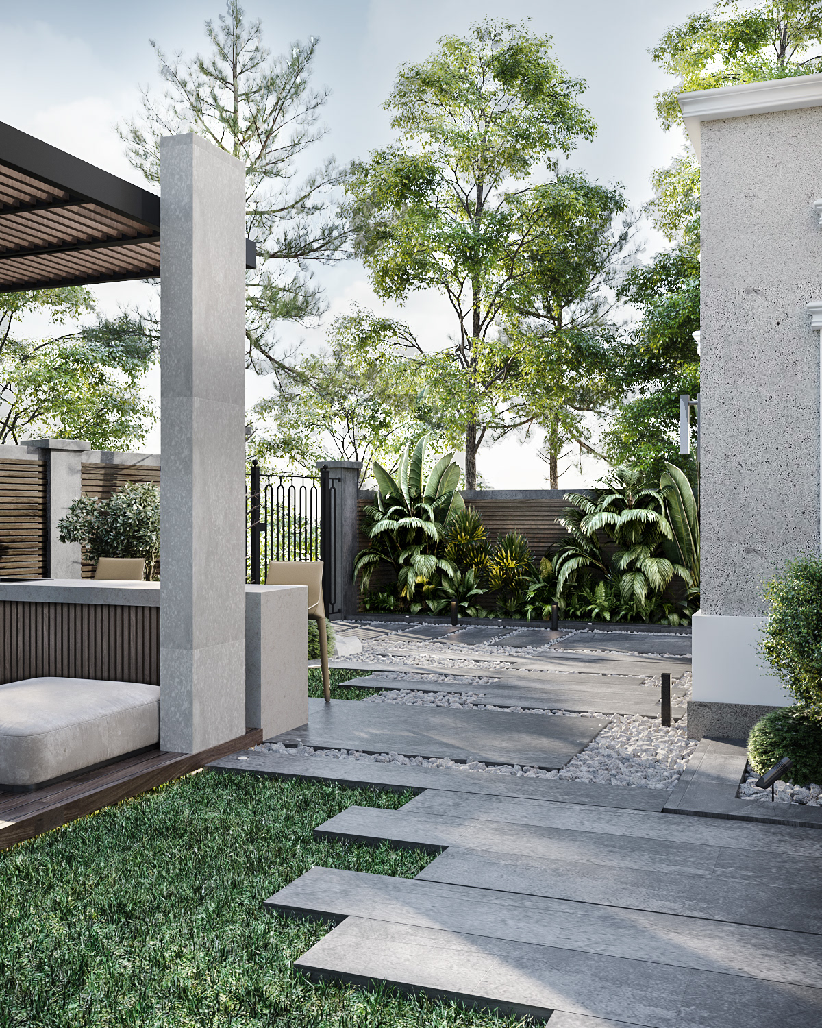 现代别墅景观丨埃及丨Rufida Elsayed-1