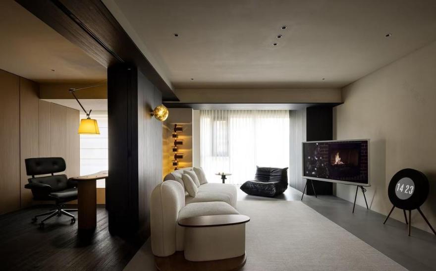 灯光,建筑的血液丨四室改两室丨极简-2