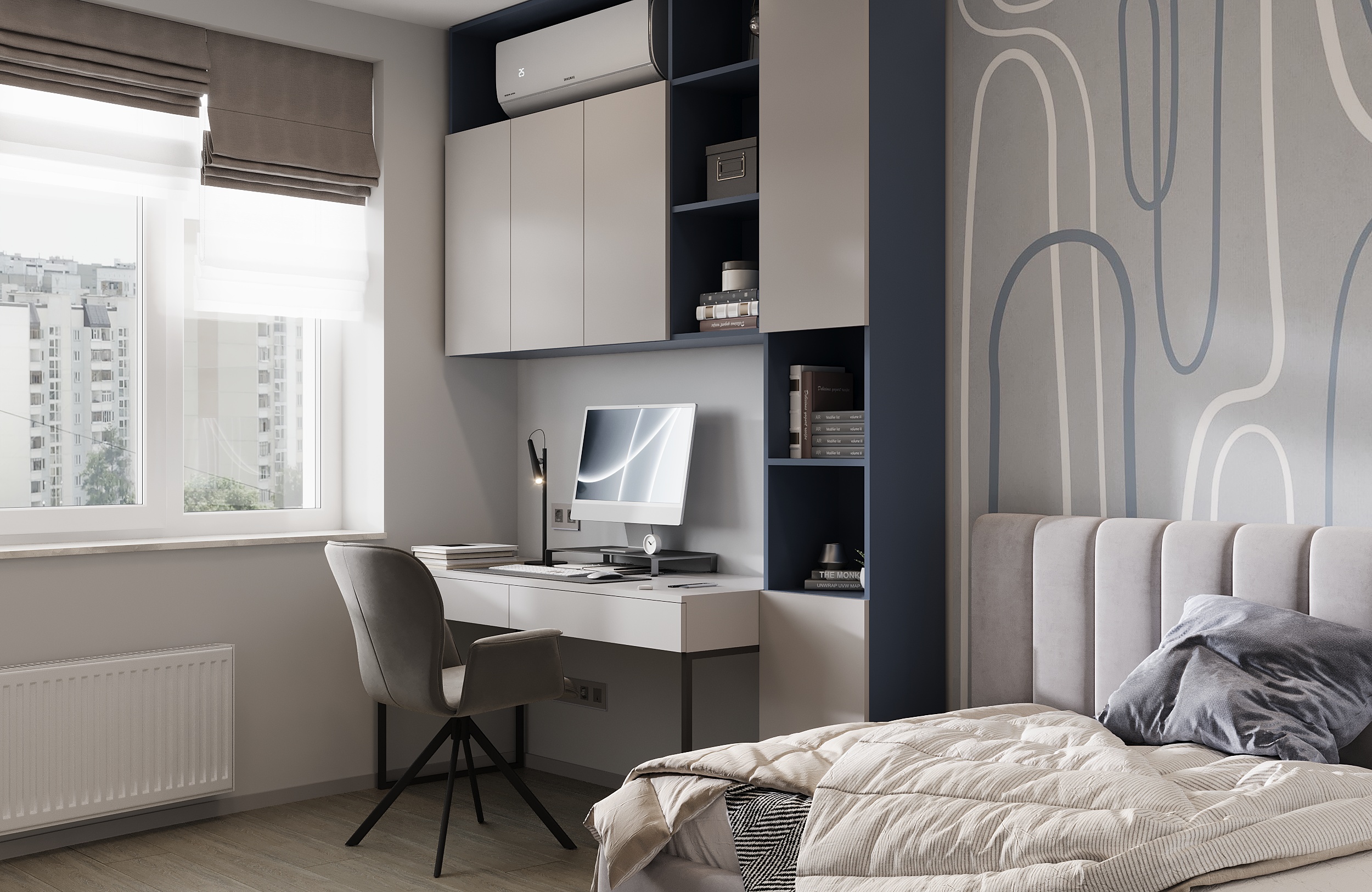 Contemporary 3-Room Apartment | Interior Visualization-9