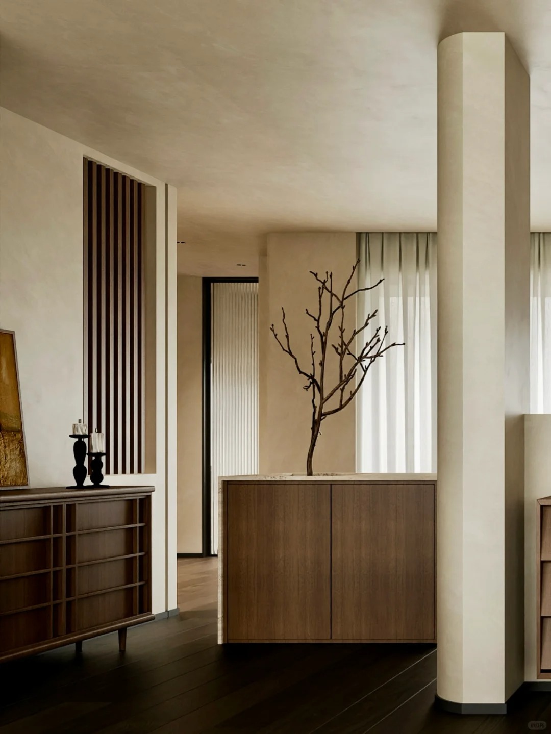 侘寂中古风客餐厅空间设计-15