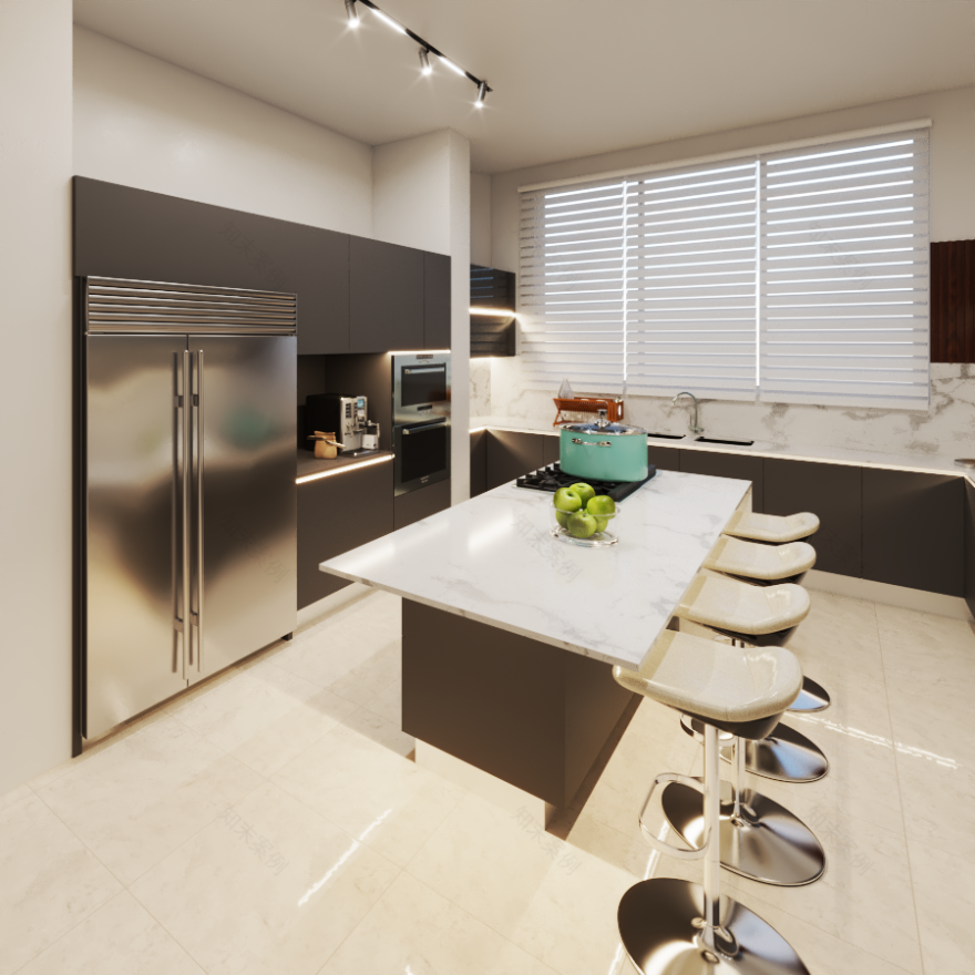 Renderizado 3D Cocina-9