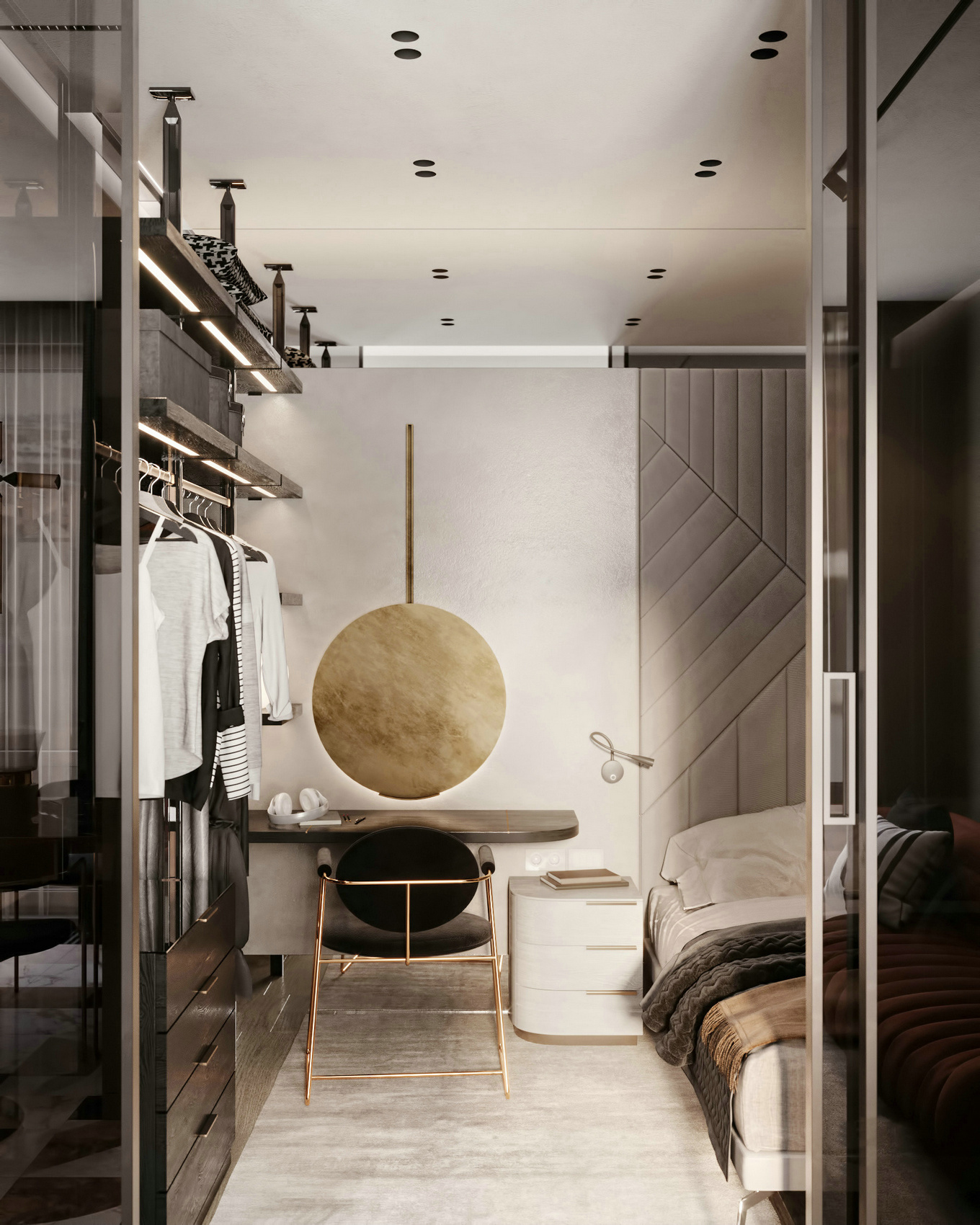 52㎡橙色温馨一居室，质感生活的设计亮点-10