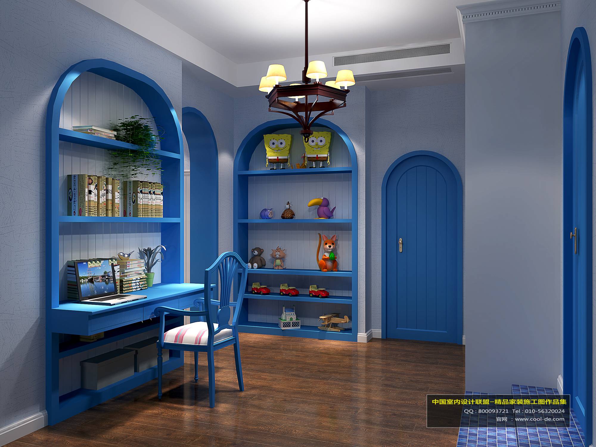 蓝色地中海风情 | 贵州兴义 200 平米平层设计-0