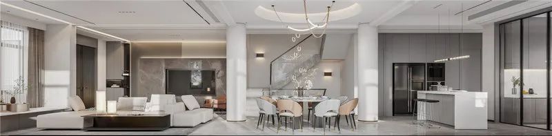 【首发】于凯作品：夏日午后 | 嘉盛龙庭450㎡现代简约风格别墅装修-32