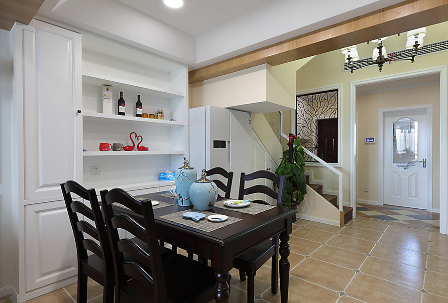 浙江杭州余杭美式咖喱鸡排饭家庭住宅设计-10