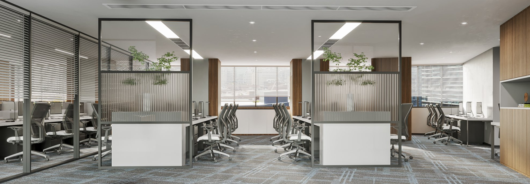 明暗交汇的高级感办公空间-6