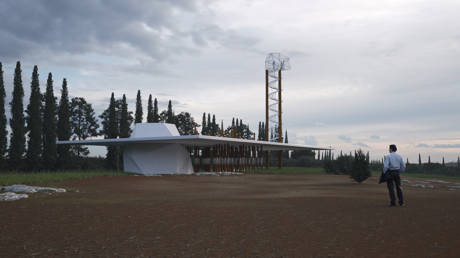 博物馆提案在考顿钢灯柱中展示漂浮的小雕像-34