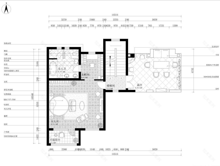 
法式欧式新中式别墅设计作品王文泉77 -14