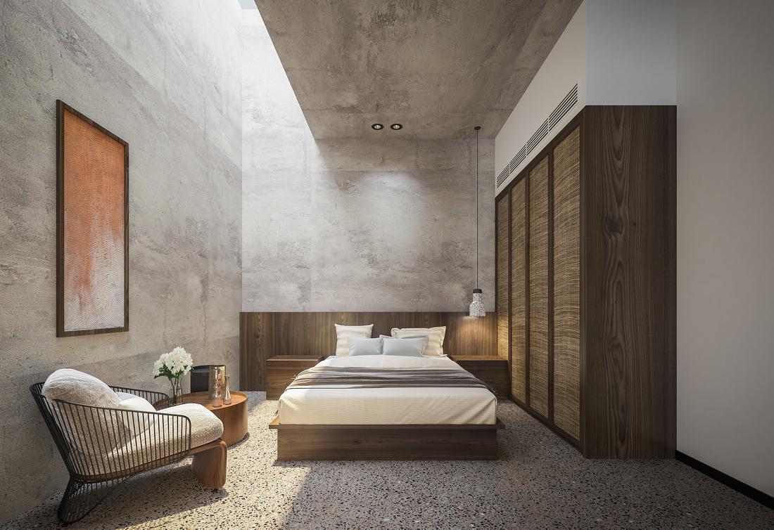 自然田园风侘寂别墅设计-18