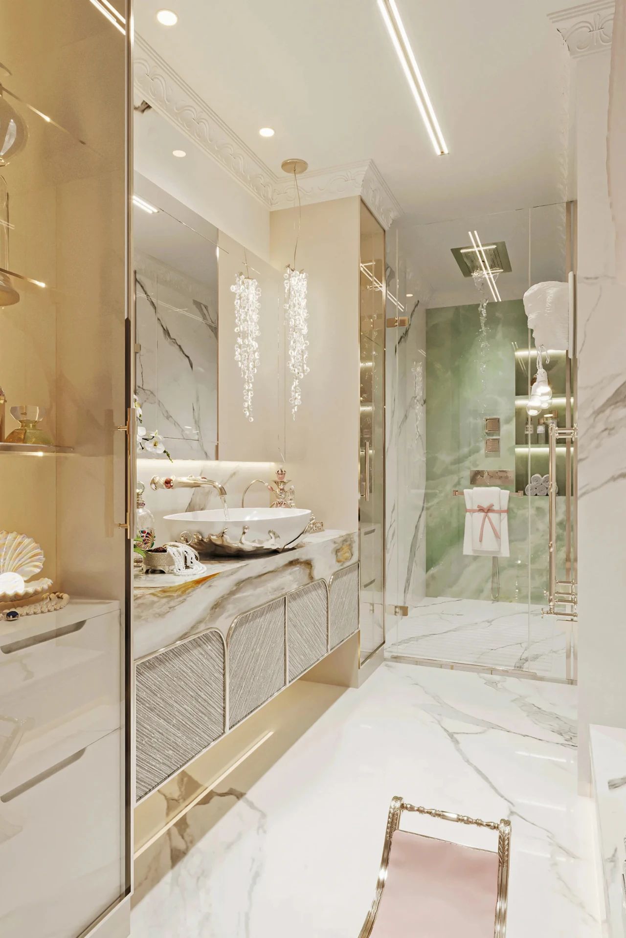 魔方空间丨上海256m²宝格丽公寓丨中国上海丨魔方空间设计-45