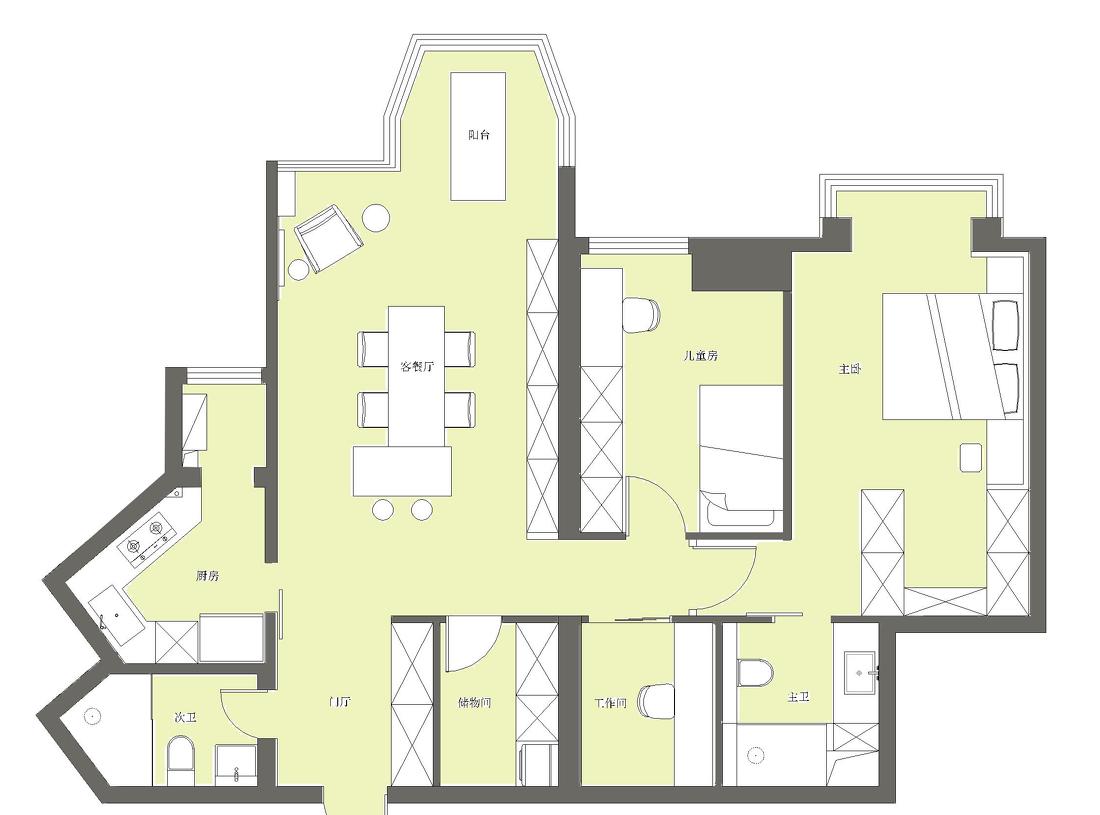 现代简约之家 · 136㎡多功能空间设计-17
