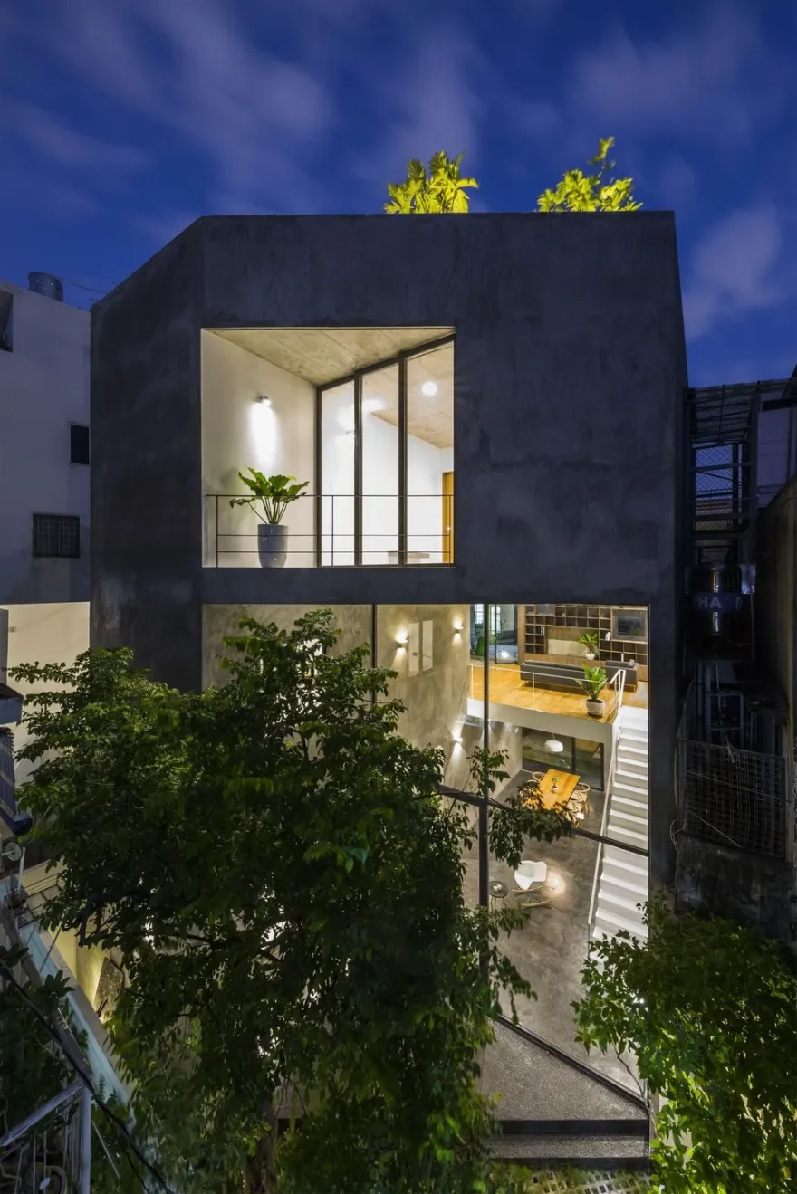 越南密集住宅区的三维花园住宅-17