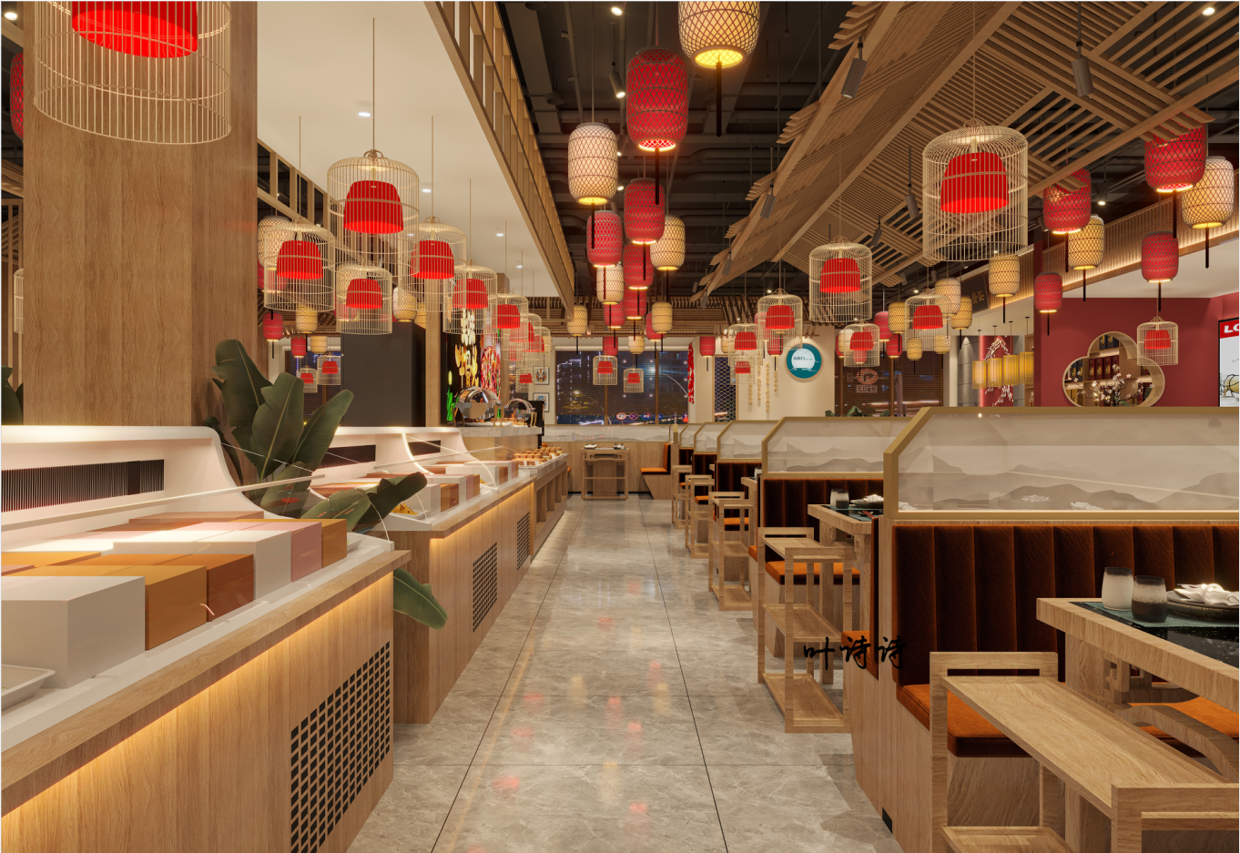 火锅店设计|红红火火的烟火气息-3