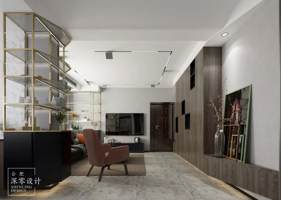 合肥 90㎡现代简约家,半开放式厨房、玻璃隔断打造通透空间-29