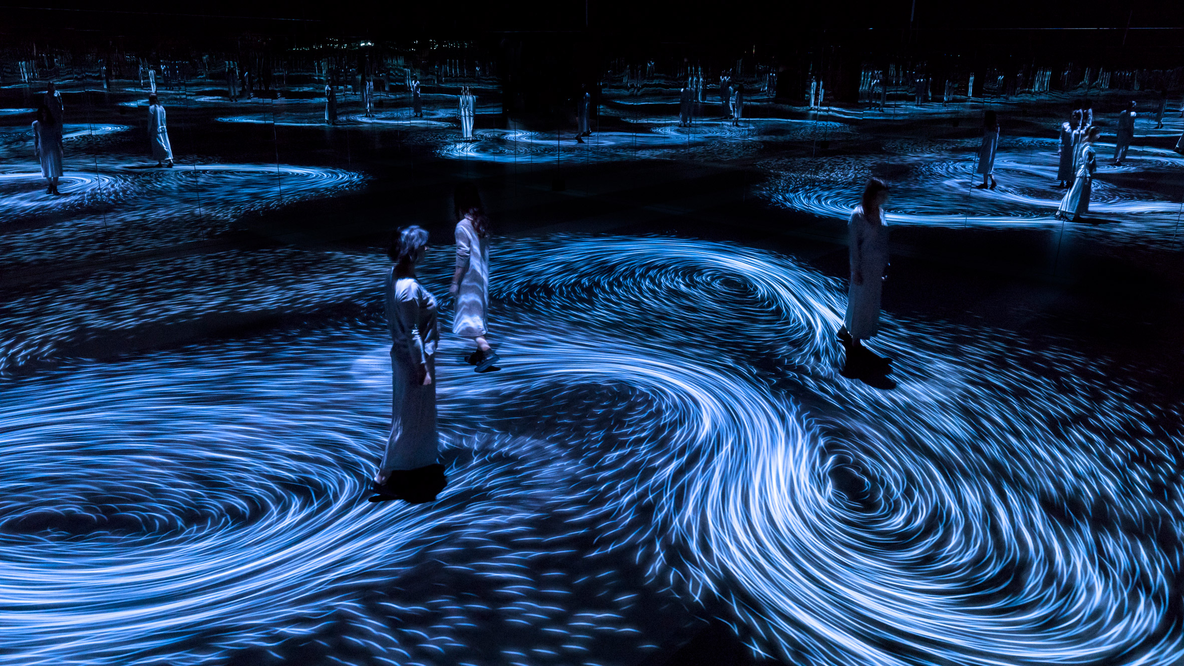 TeamLab creates interactive whirlpools inside National Gallery of Victoria-3