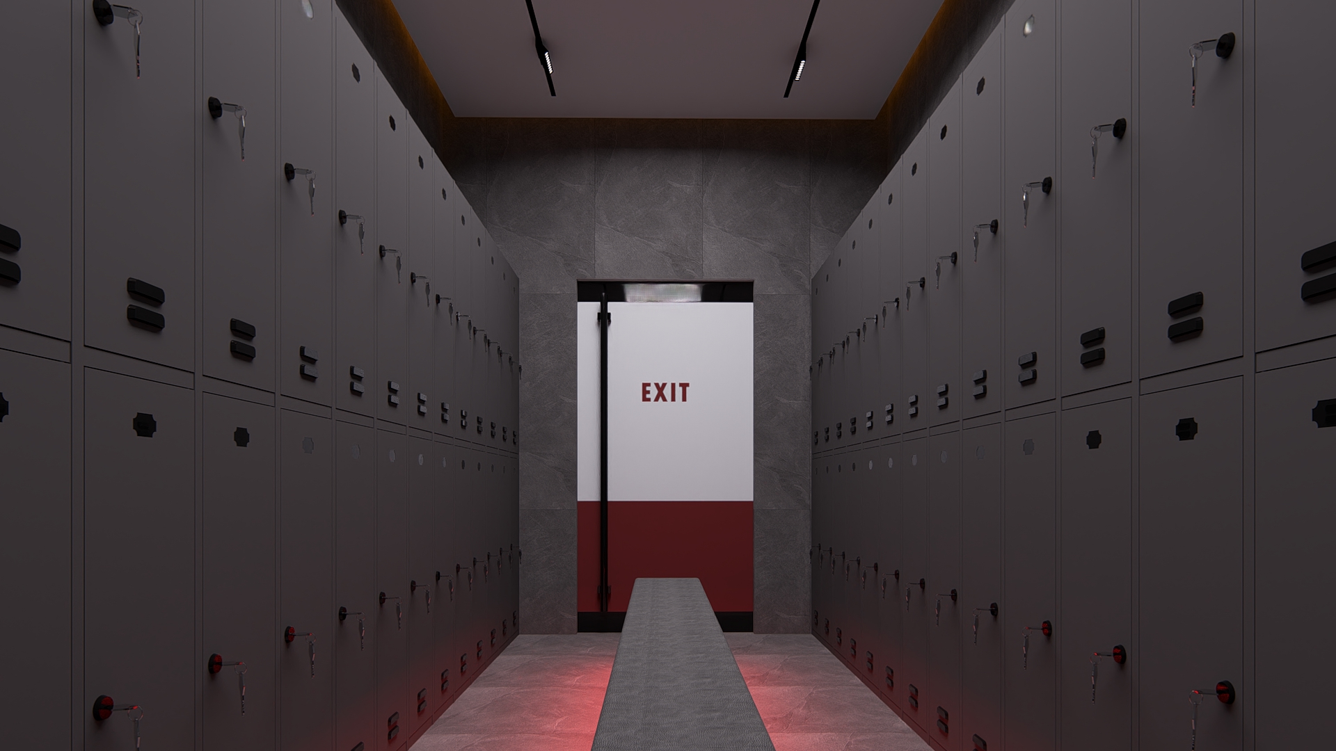 健身房更衣室及湿区室内设计-9