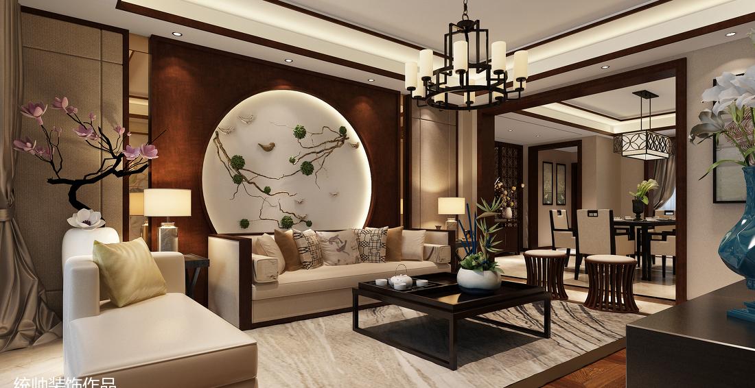 中骏雍景湾新中式联排别墅装修-0