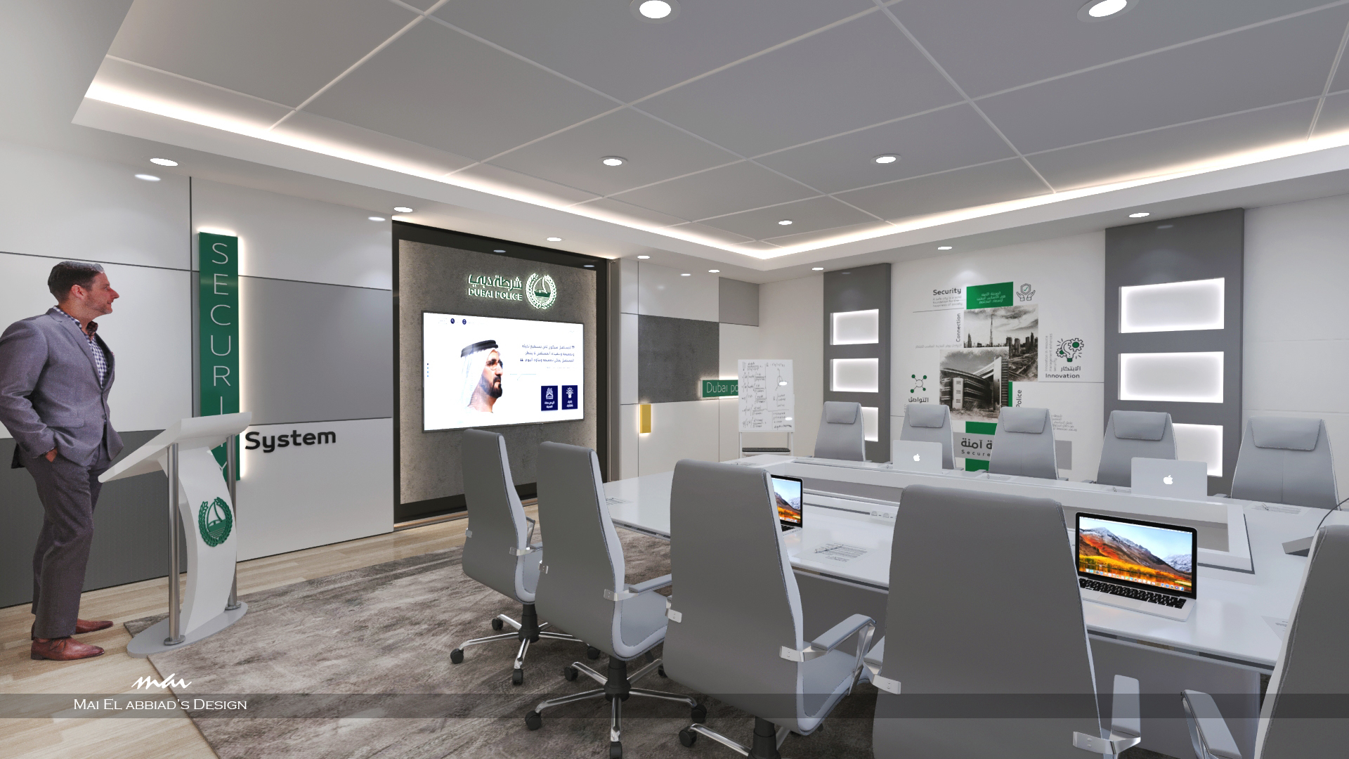 迪拜警察局助理指挥官会议室设计丨阿联酋迪拜-8