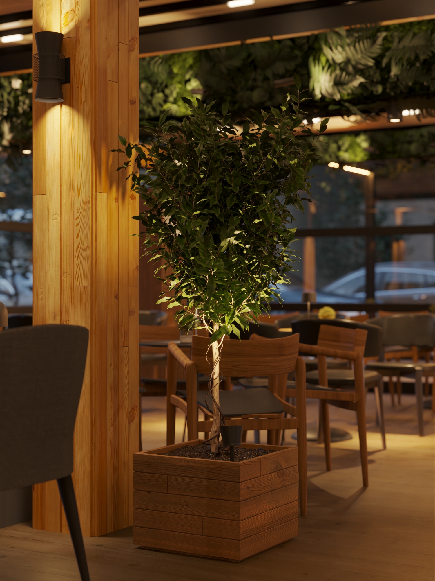 Interior Design: Bar Extension Night Renders-3