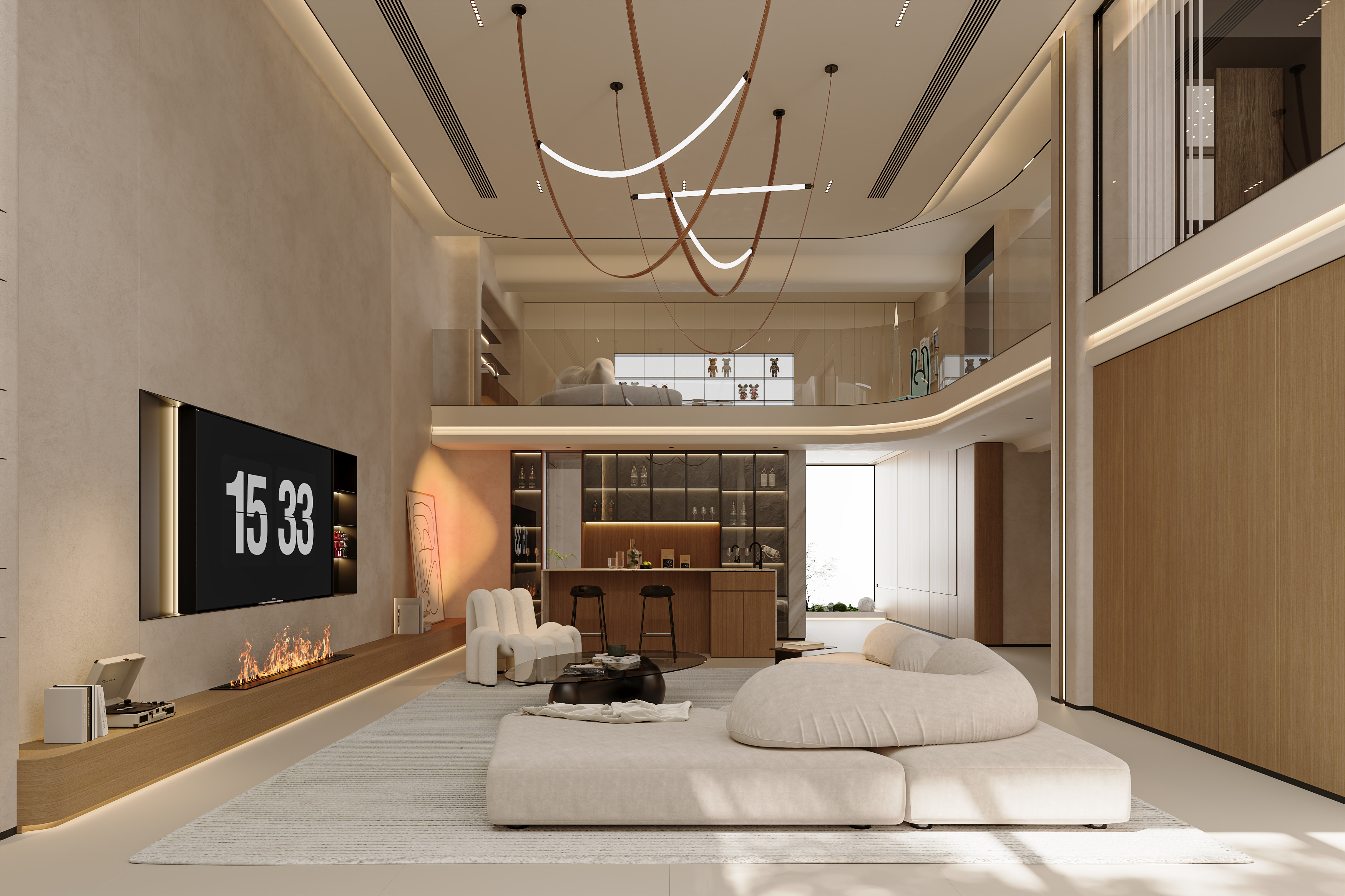 原木奶油别墅豪宅案例丨绘感视觉设计-3