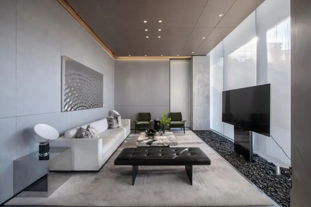 融创南昌·玖玺台销售中心 | 现代简约中的艺术与自然共生-22