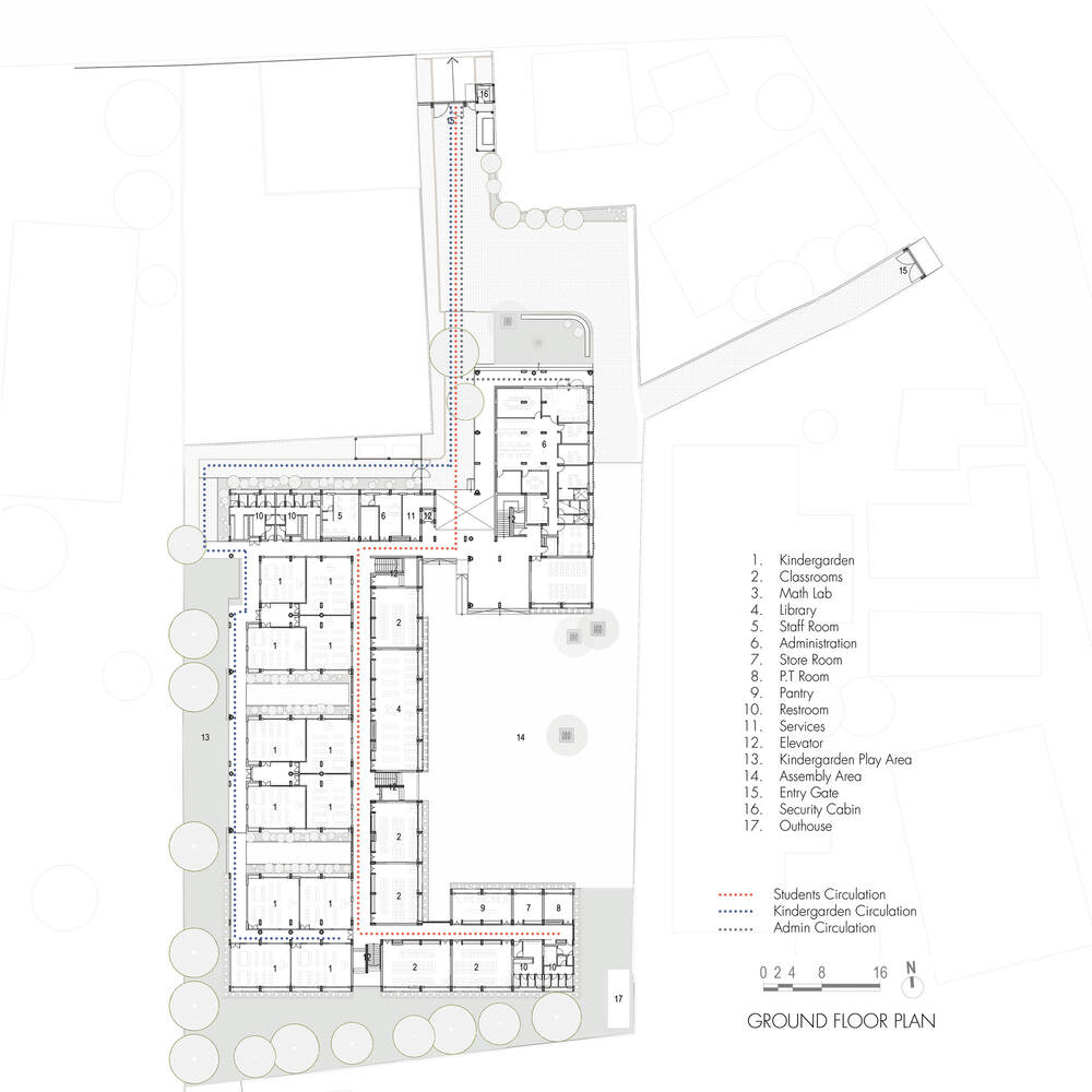印度马哈里希 Vidya Mandir 学校丨印度金奈丨KSM 建筑事务所-18
