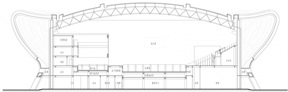 苍南体育中心 | 型钢桁架结构与曲线美学的完美结合-102