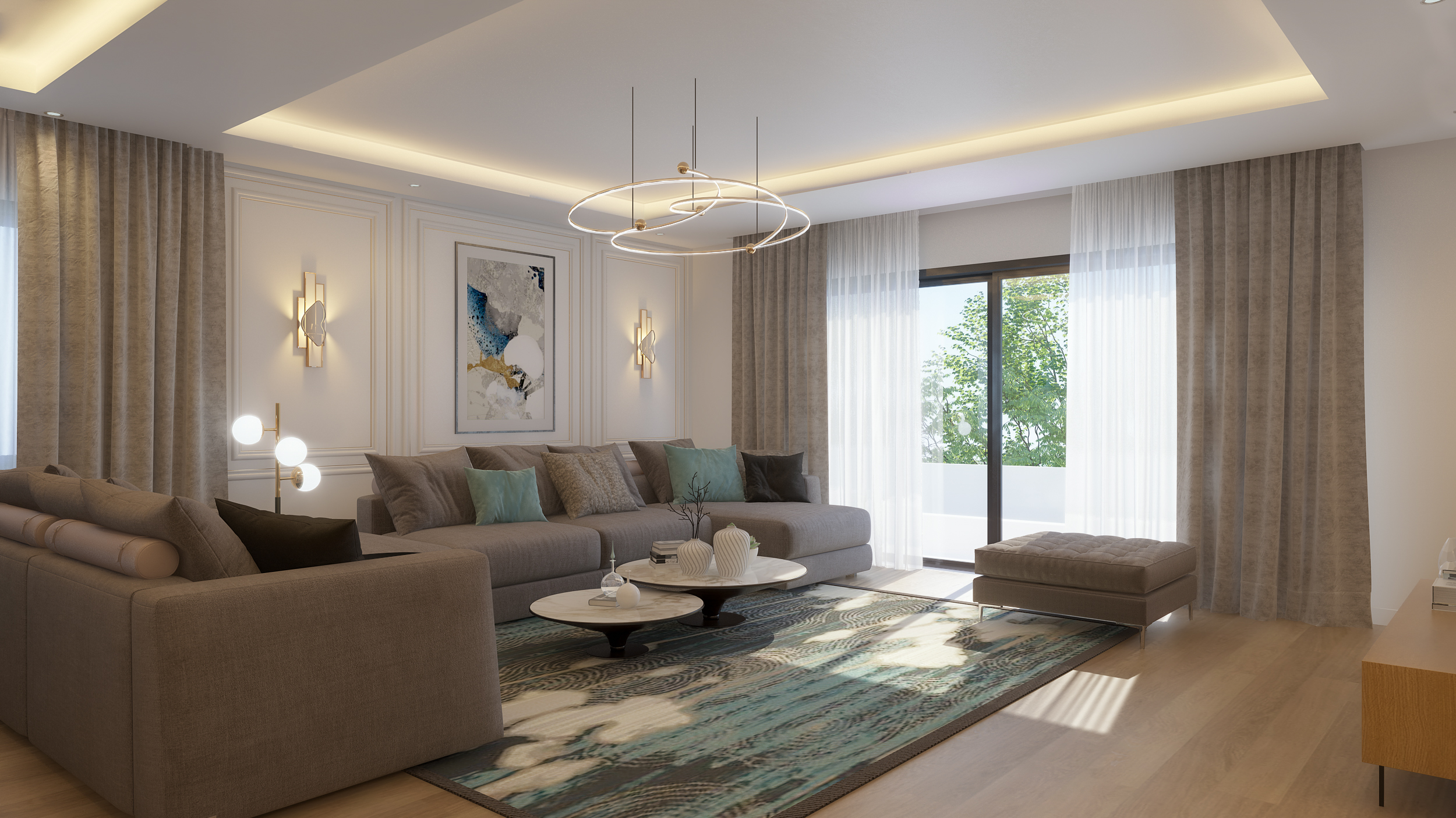 Villa First Floor & Living interior Design (Madinaty)-1