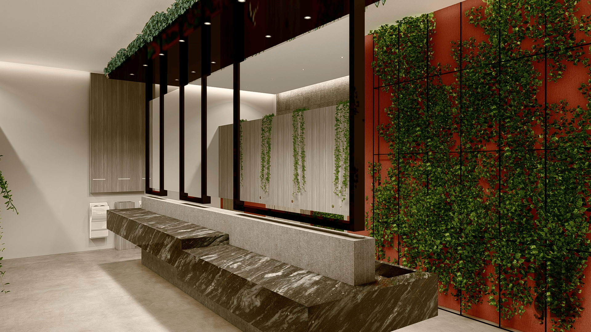 Biophilic Public Restroom，公共卫生间-6