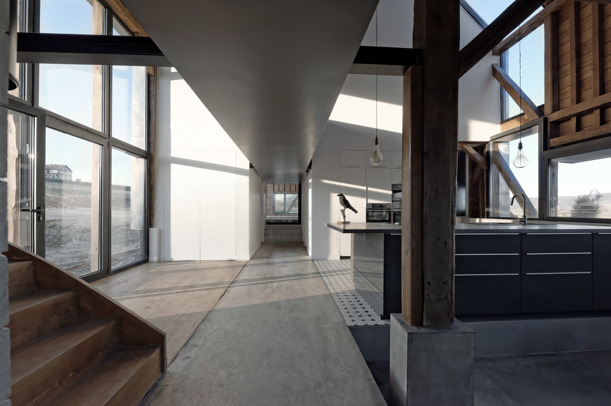 Antonin Ziegler covers abandoned barn in zinc plates to create rustic home in northern France-24