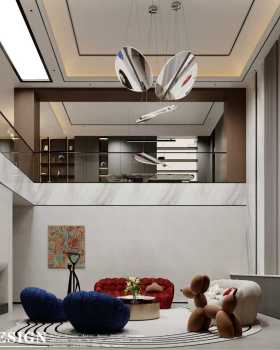 现代轻奢挑空别墅家装案例