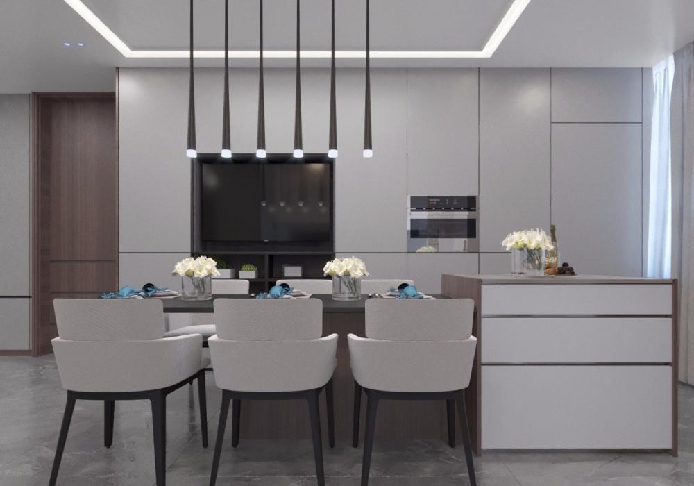 现代家居的温文尔雅 | 开放式厨房与半开放式书柜设计-0