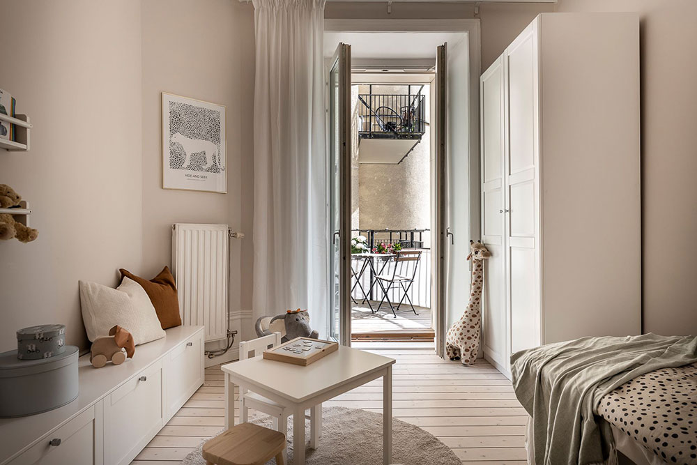 瑞典哥德堡优雅公寓 | 木质厨房与柔和色彩的完美结合-27