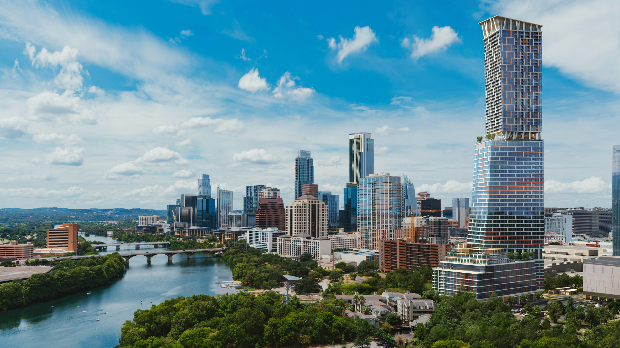 Austin 地标！KPF 打造 1022 英尺超高层建筑 Waterline-0