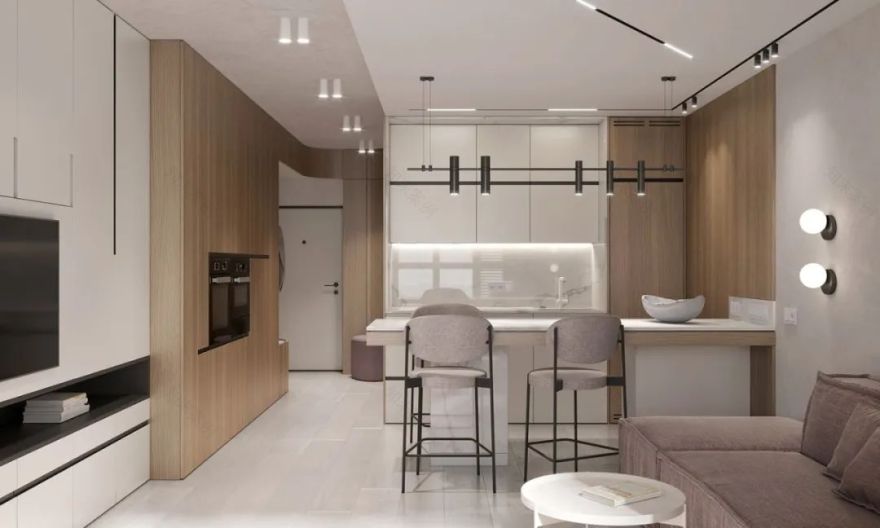 原木风小宅,三十几平也能拥有超强设计感!-4