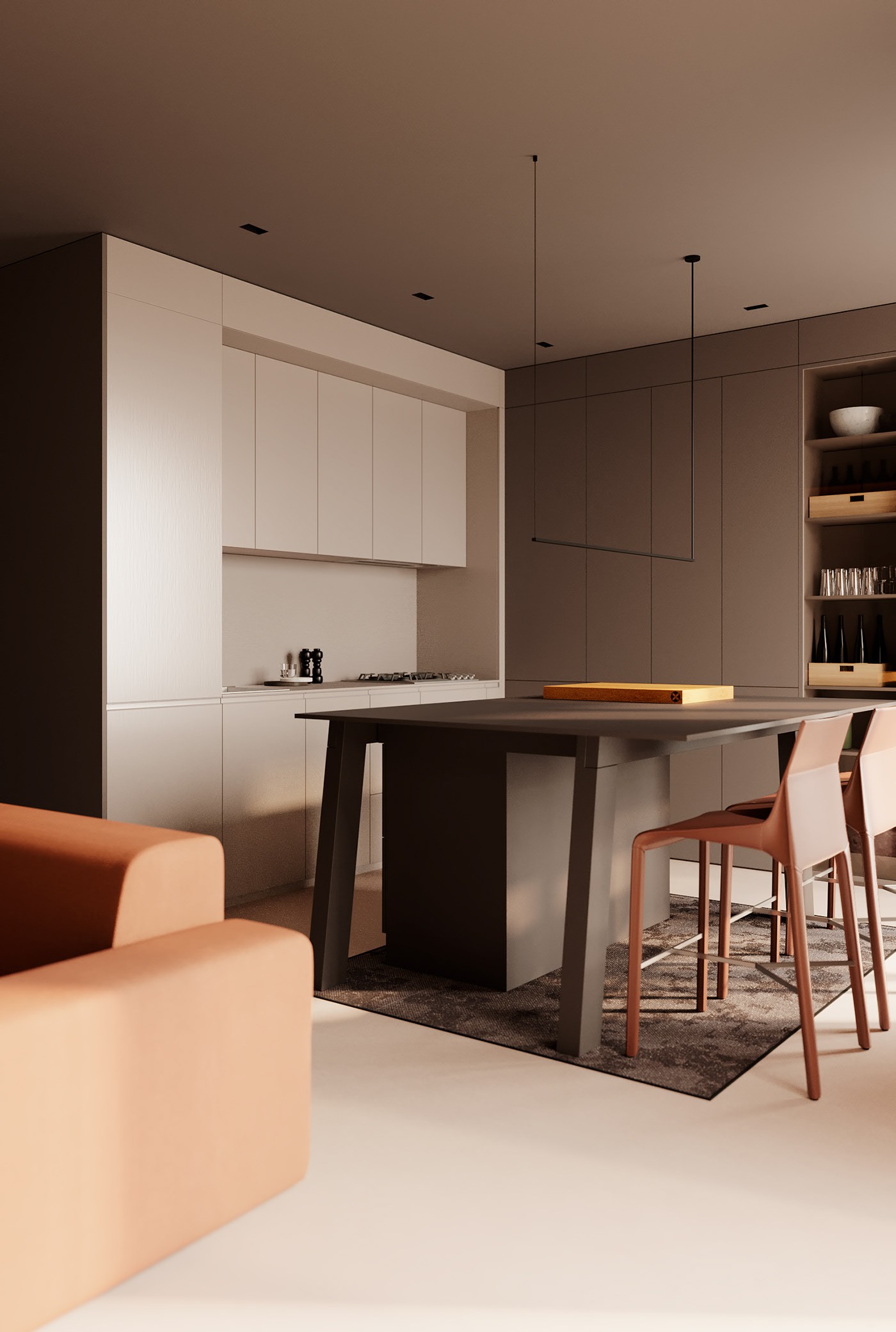 74㎡橘色系公寓设计 明媚的小尾巴，清爽好活力-10