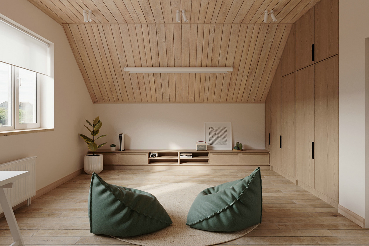 167㎡原木色系室内设计-21