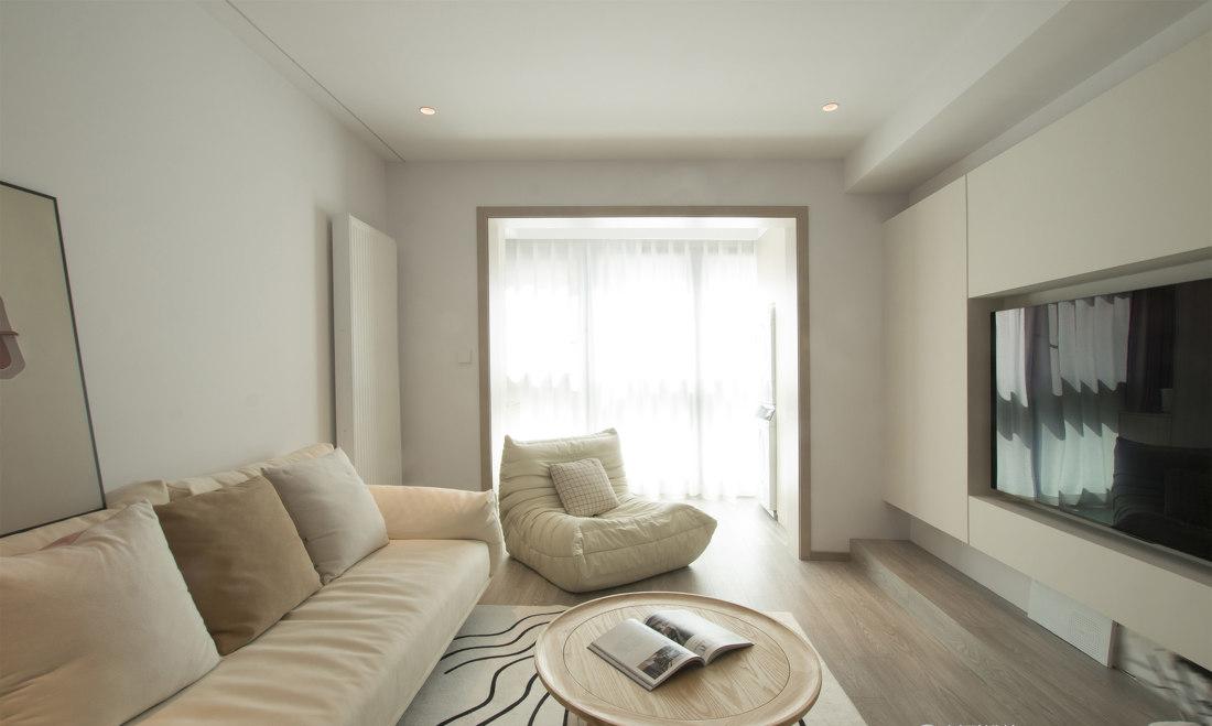 奶白木色极简平层-0