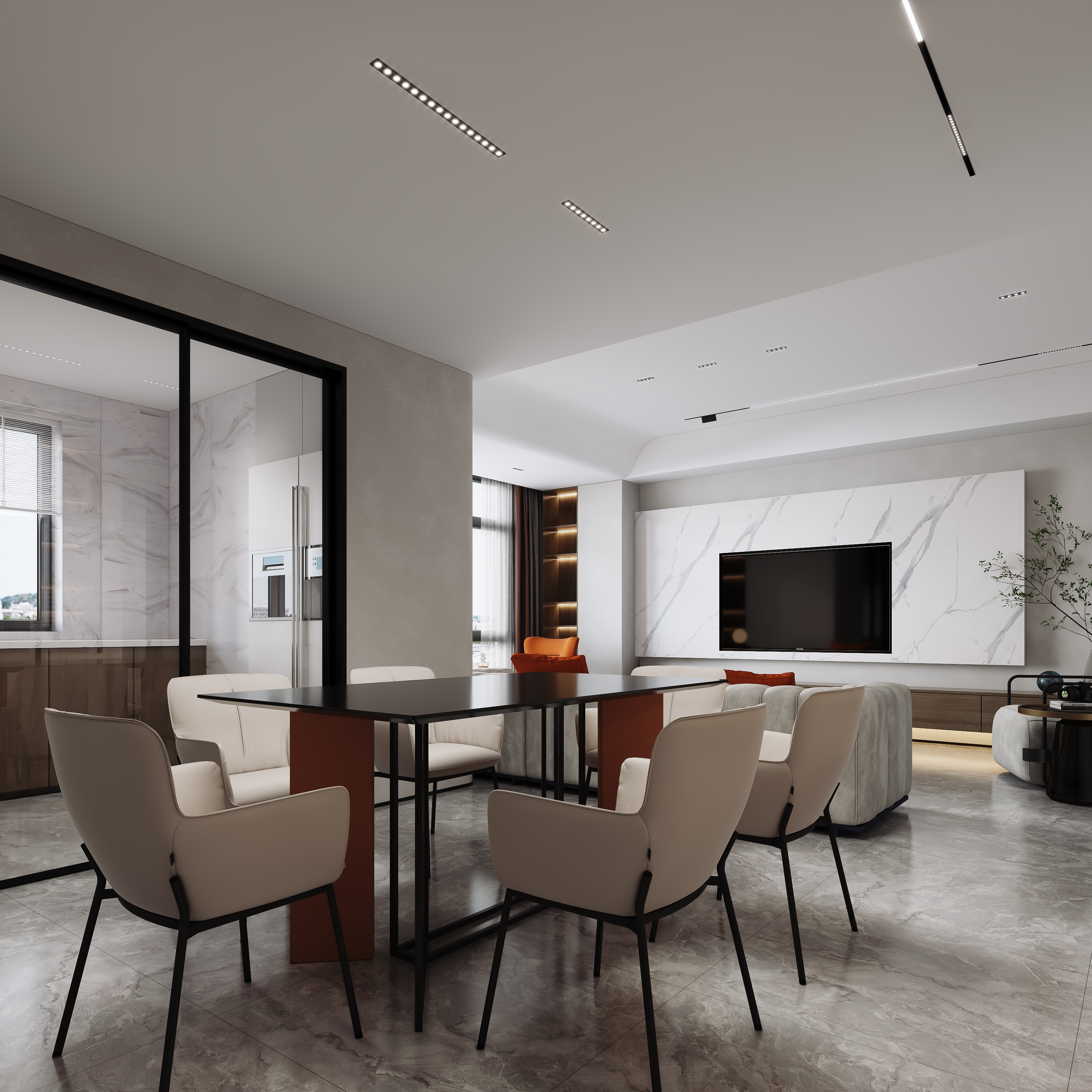 家装公区效果图-3