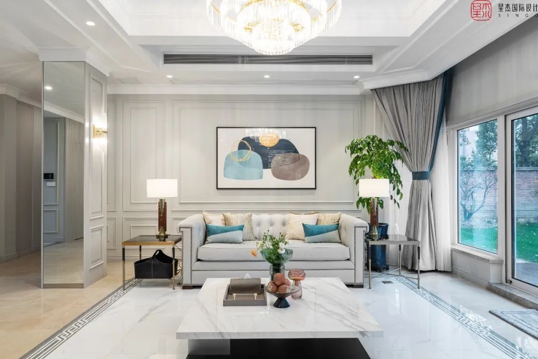 实景力作 | 350㎡新古典独栋别墅   明亮开阔的墅居空间-17