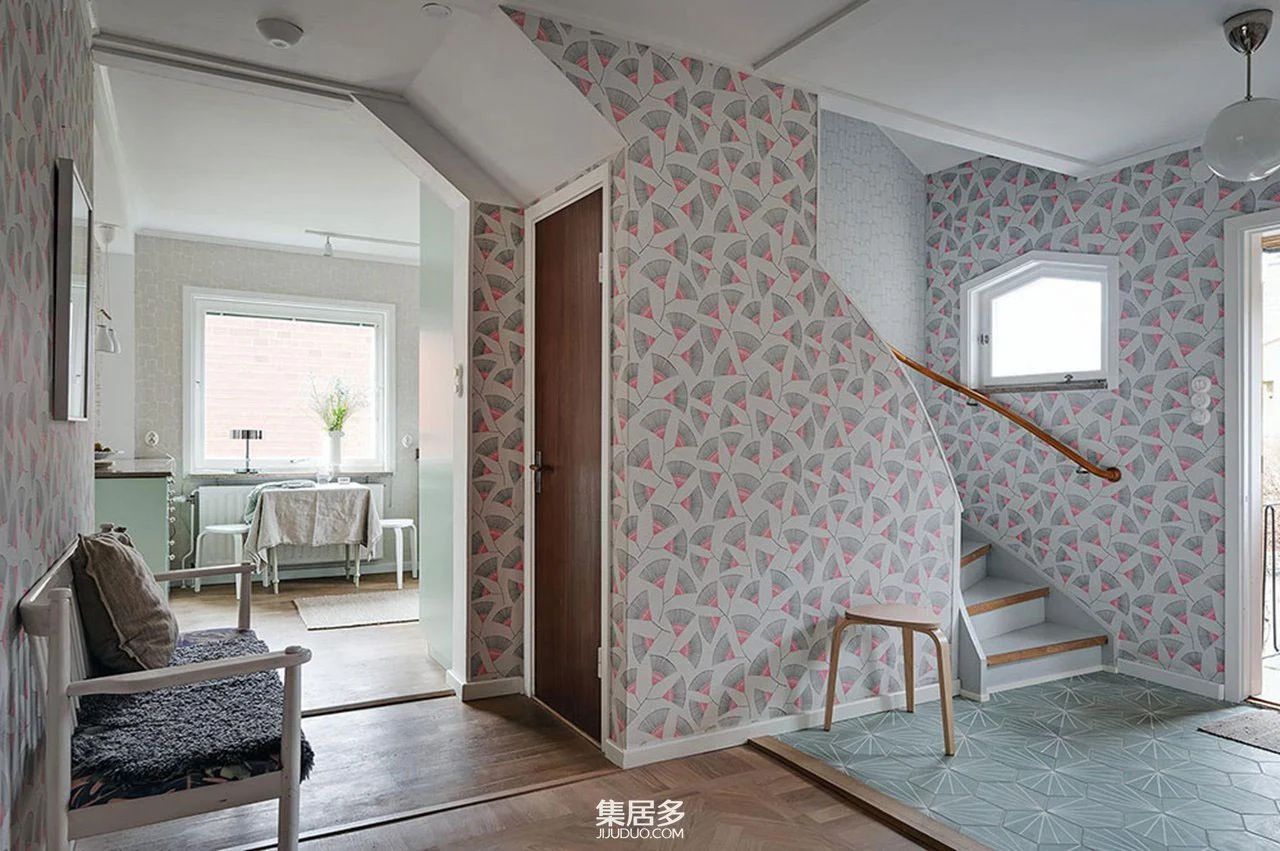 瑞典小屋复古壁纸与木墙设计-28