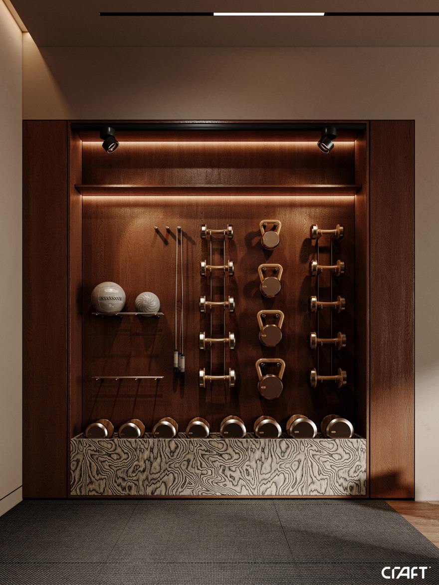 起居空间·健身房·小厨房丨沙特阿拉伯丨Square Meter Office-16