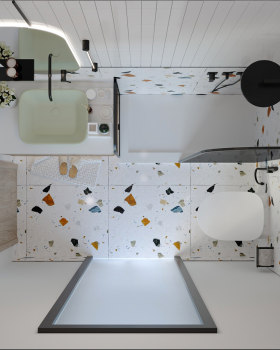 现代简约贝桦浴室设计丨埃及开罗丨LEVELS Design Studio