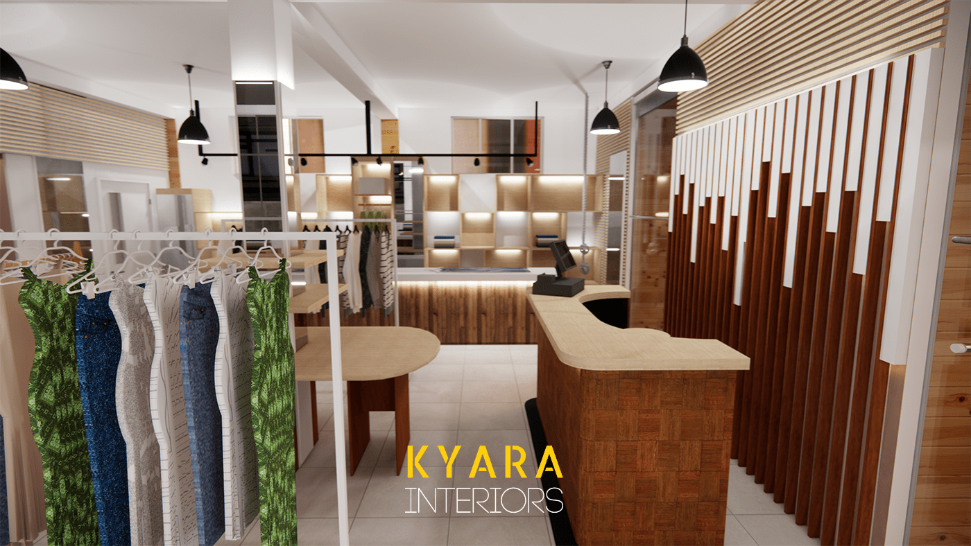 Anastasiya Gushchina丨服装店丨Modern Textile & Denim Shop Interior Design-5