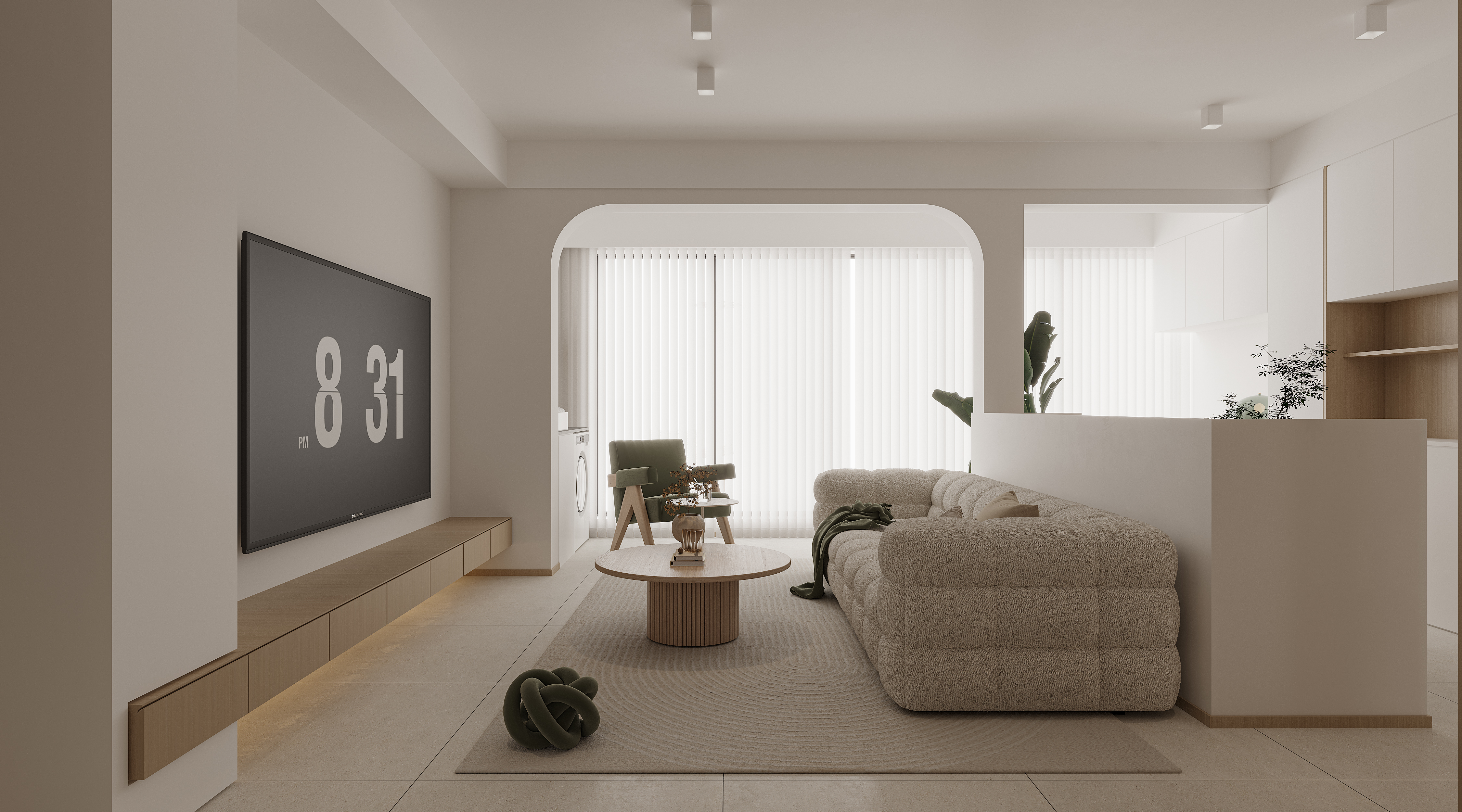 奶油简约小户型-8